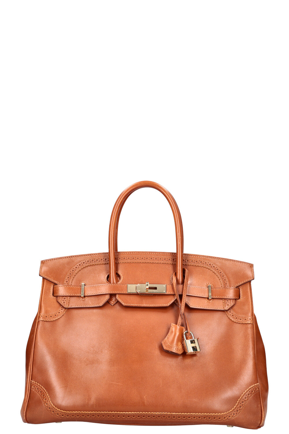 HERMÈS Birkin 35 Ghillies Veau Tadelakt Fauve