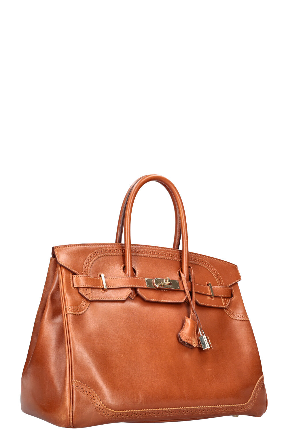 HERMÈS Birkin 35 Ghillies Veau Tadelakt Fauve