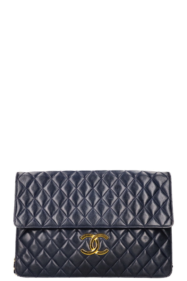 CHANEL Vintage CC Briefcase Navy