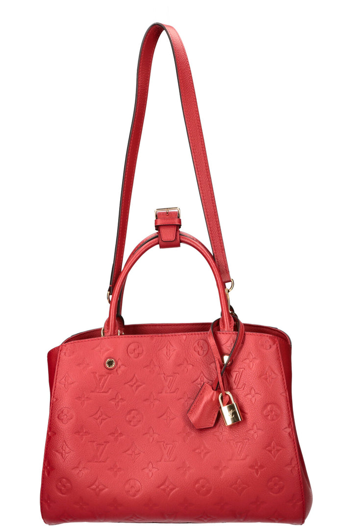 LOUIS VUITTON Montaigne MM Bag Empreinte Red