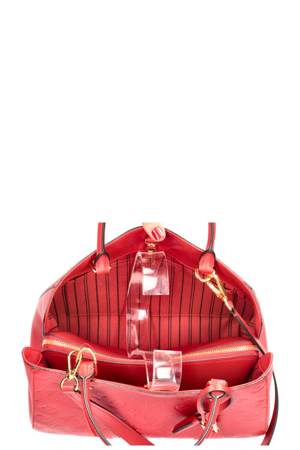 LOUIS VUITTON Montaigne MM Bag Empreinte Red