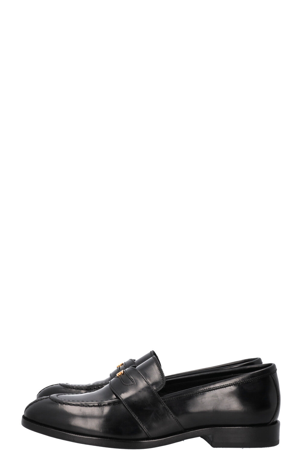 CELINE Malaquais Triomphe Loafers Leather Black
