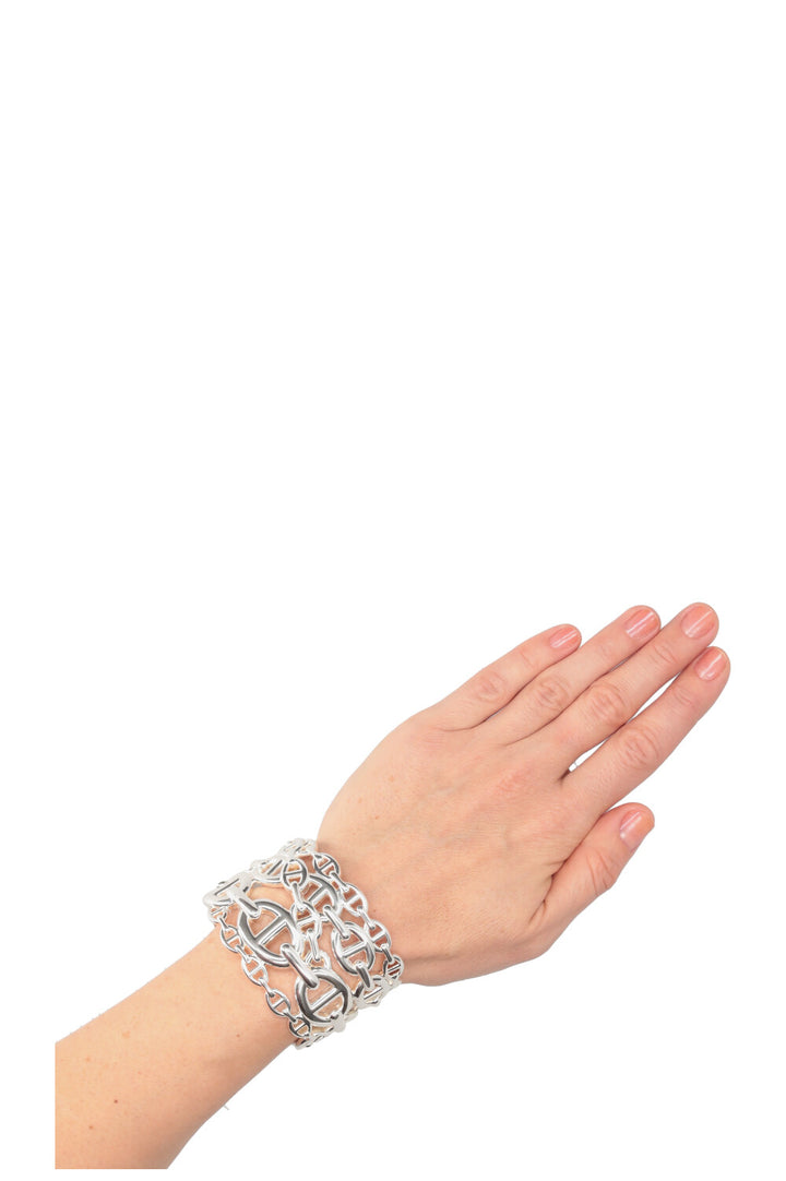 HERMÈS Chain De Ancre Enchainee Cuff Silver