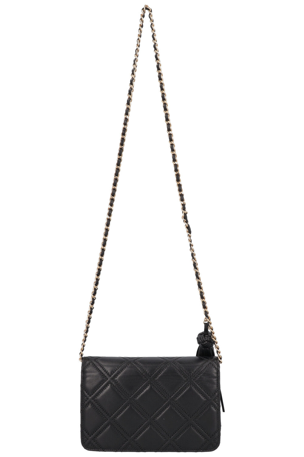 CHANEL Tassle WOC Quilted Leather Black