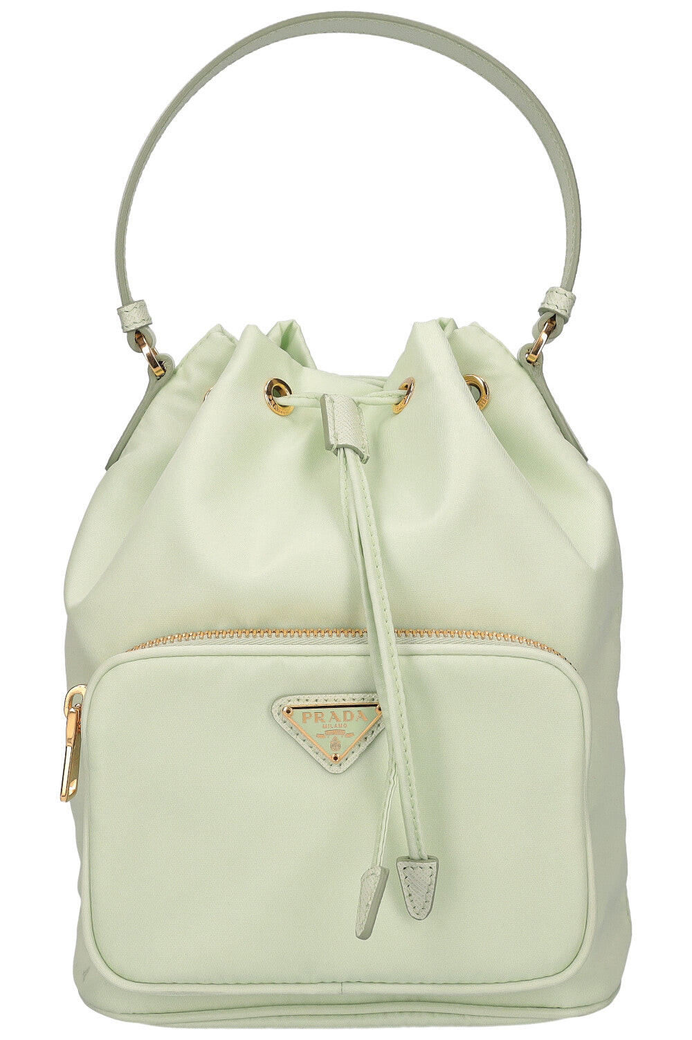 PRADA Duet Re-Nylon Bucket Bag Mint