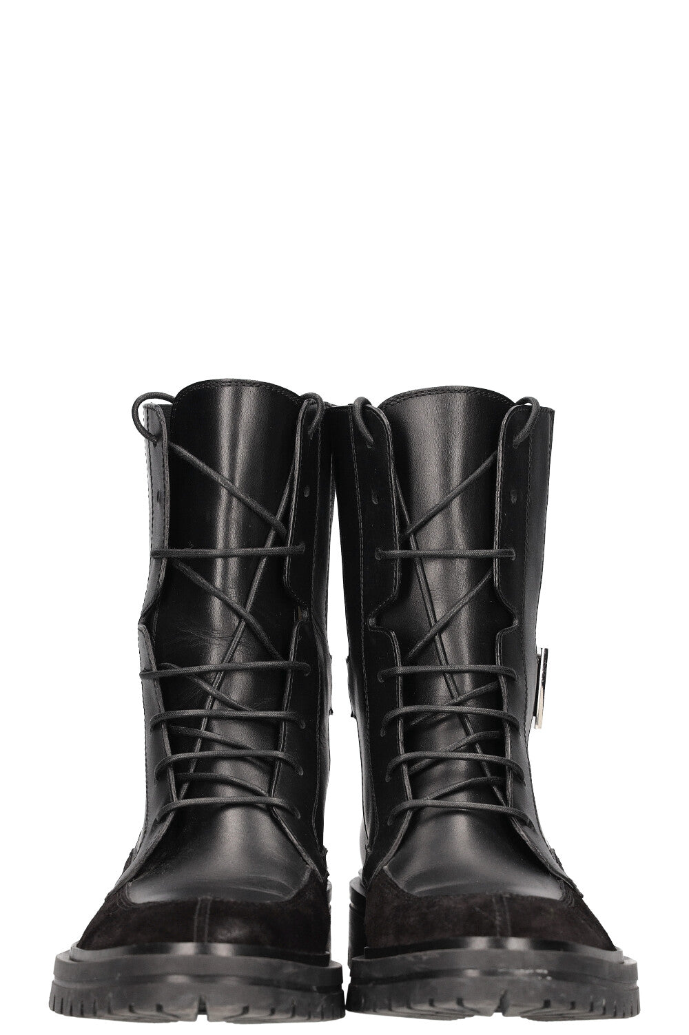 GIVENCHY Aviator Lace Up Boots Black