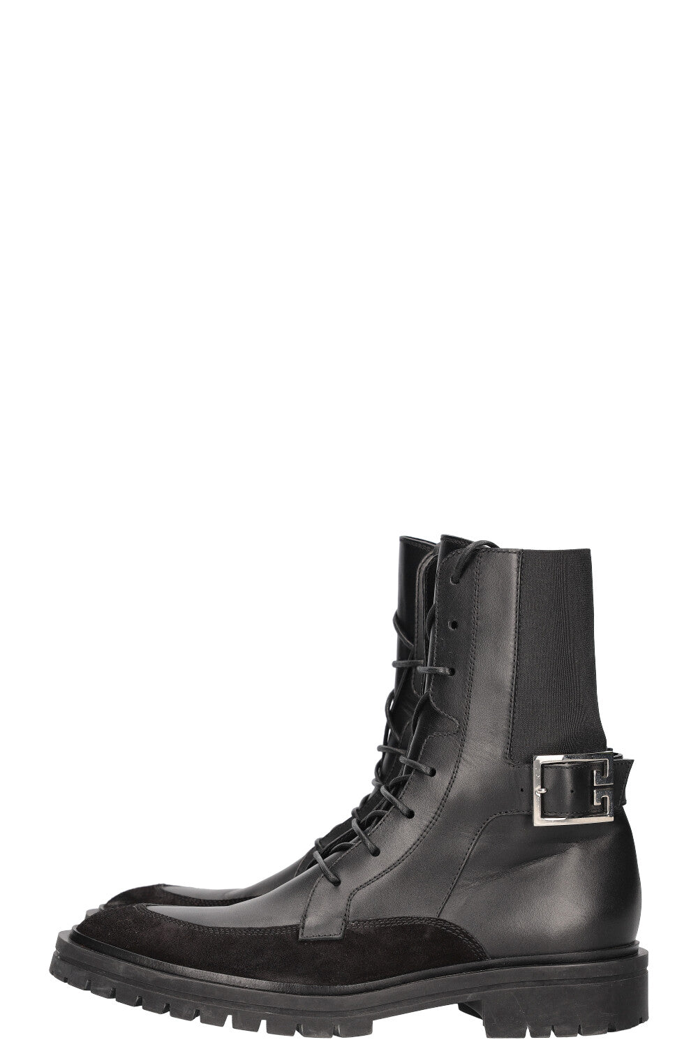 GIVENCHY Aviator Lace Up Boots Black