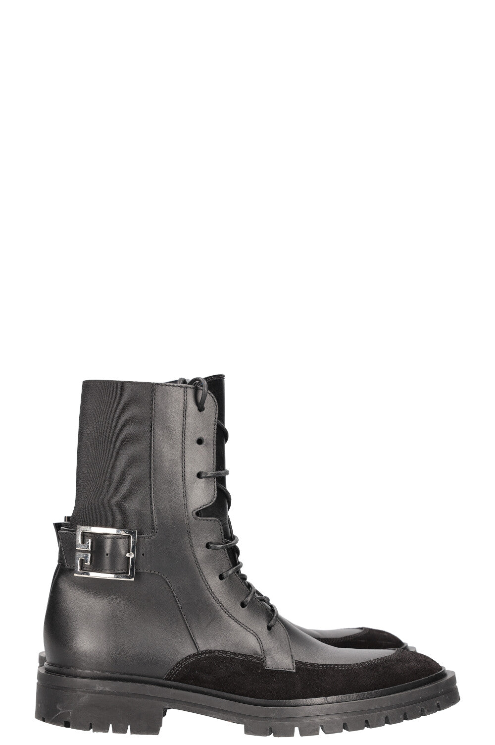 GIVENCHY Aviator Lace Up Boots Black
