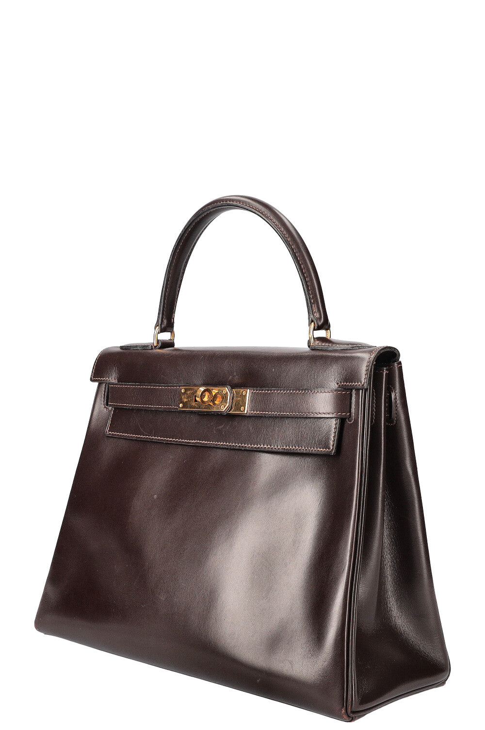 HERMÈS Kelly 28 Retourne Box Brown