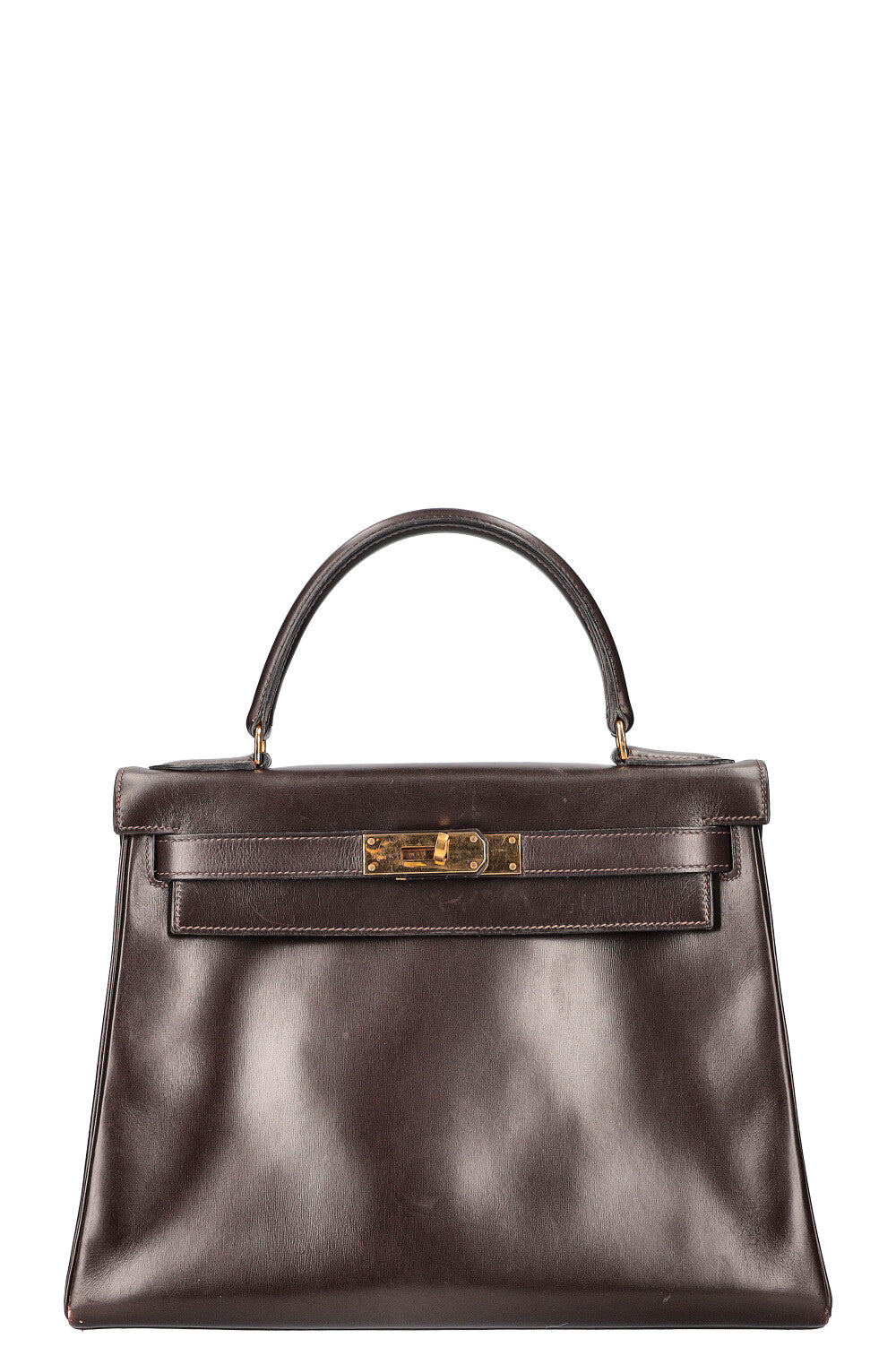 HERMÈS Kelly 28 Retourne Box Brown