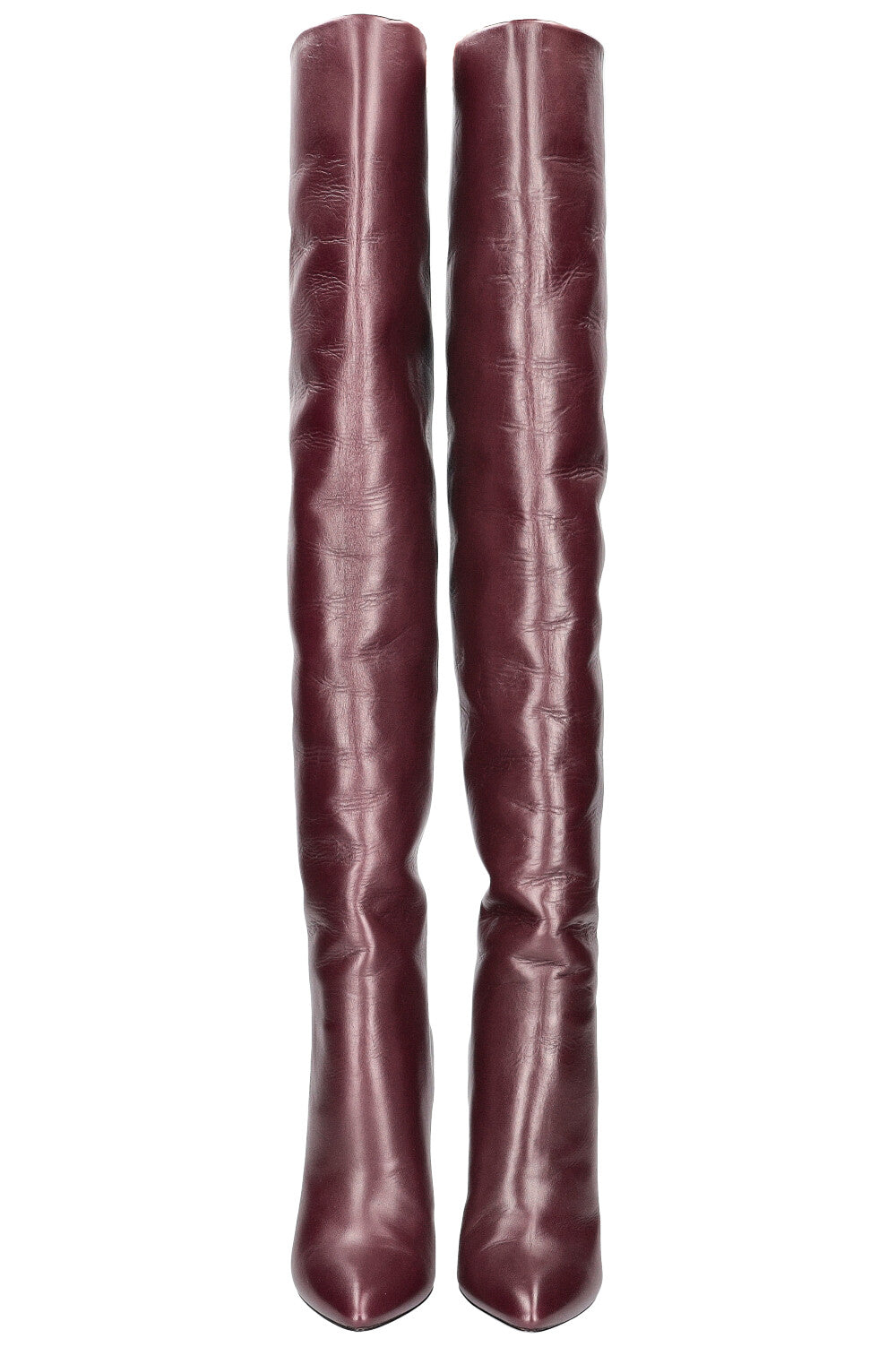 SAINT LAURENT Overknees Burgundy red