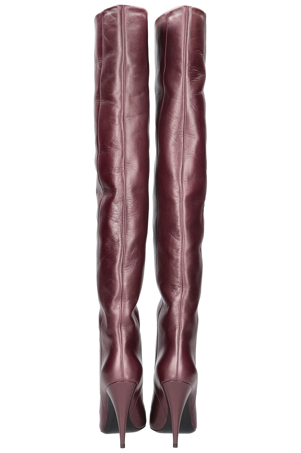 SAINT LAURENT Overknees Burgundy red