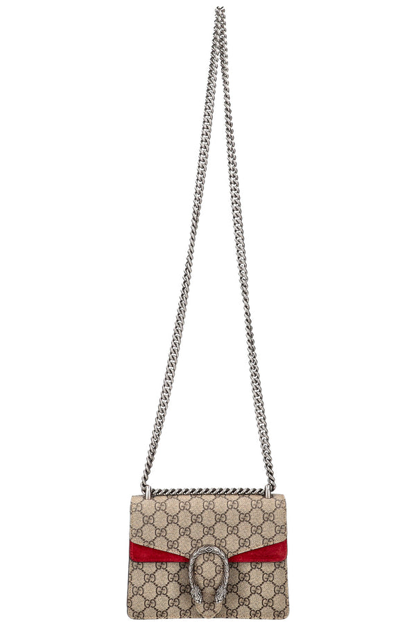GUCCI Mini Dionysus Bag GG Supreme Red