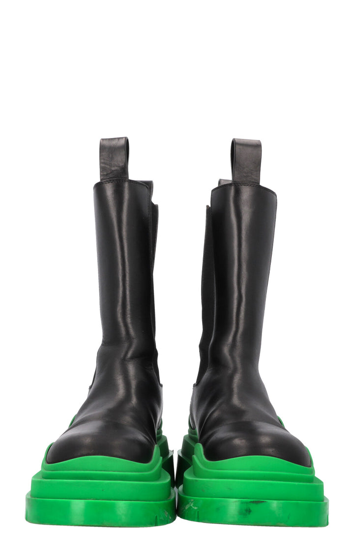 BOTTEGA VENETA Tire Chelsea Boots leather Black Green