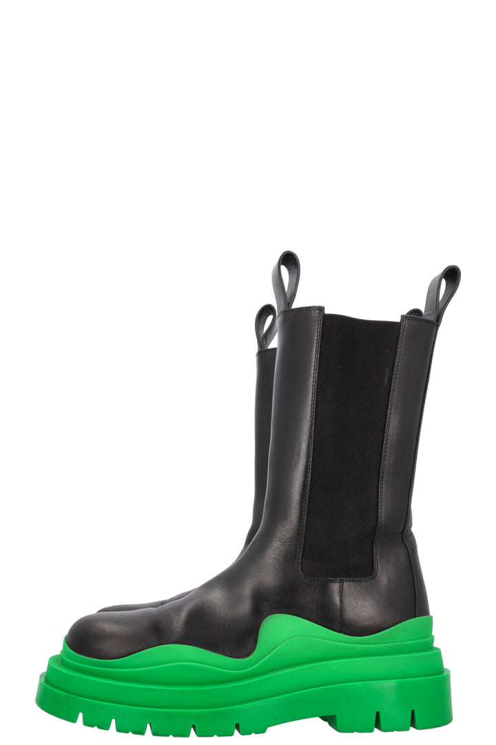 BOTTEGA VENETA Tire Chelsea Boots leather Black Green
