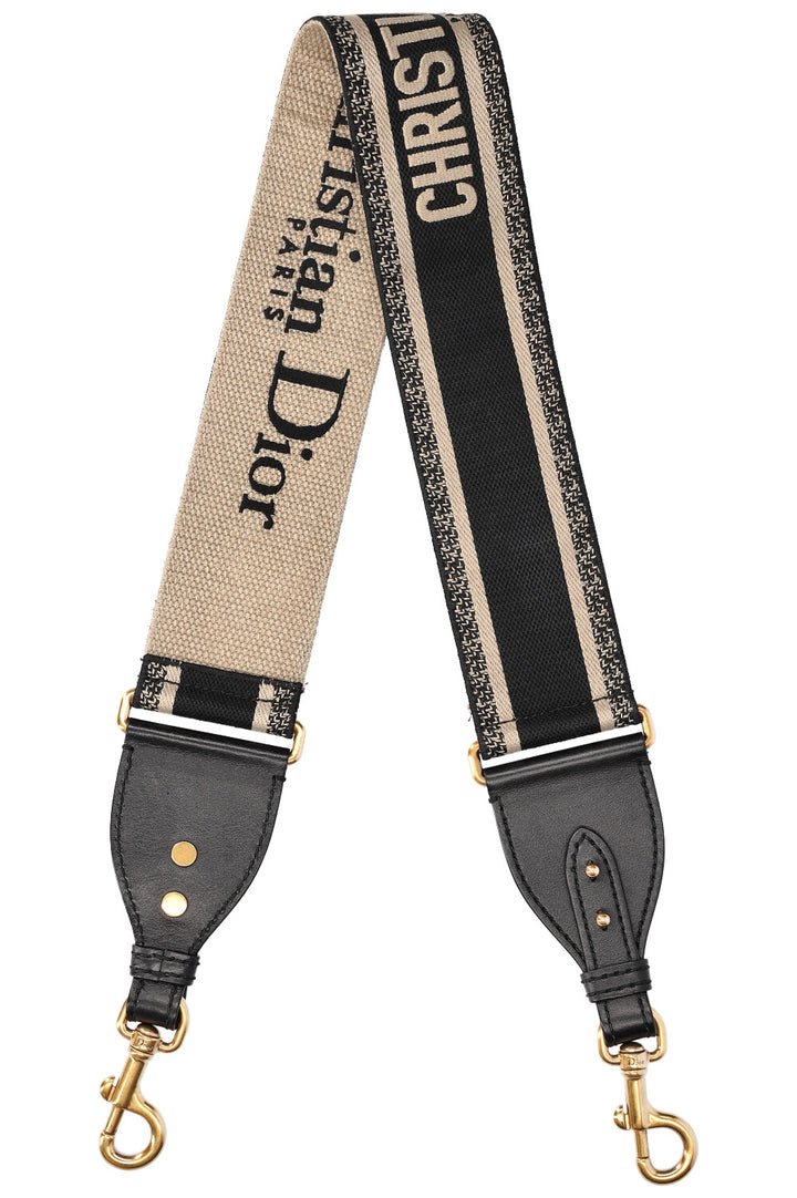 CHRISTIAN DIOR Logo Shoulder Strap Black