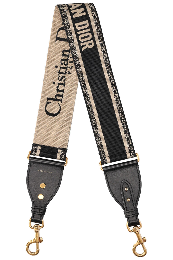 CHRISTIAN DIOR Logo Shoulder Strap Black