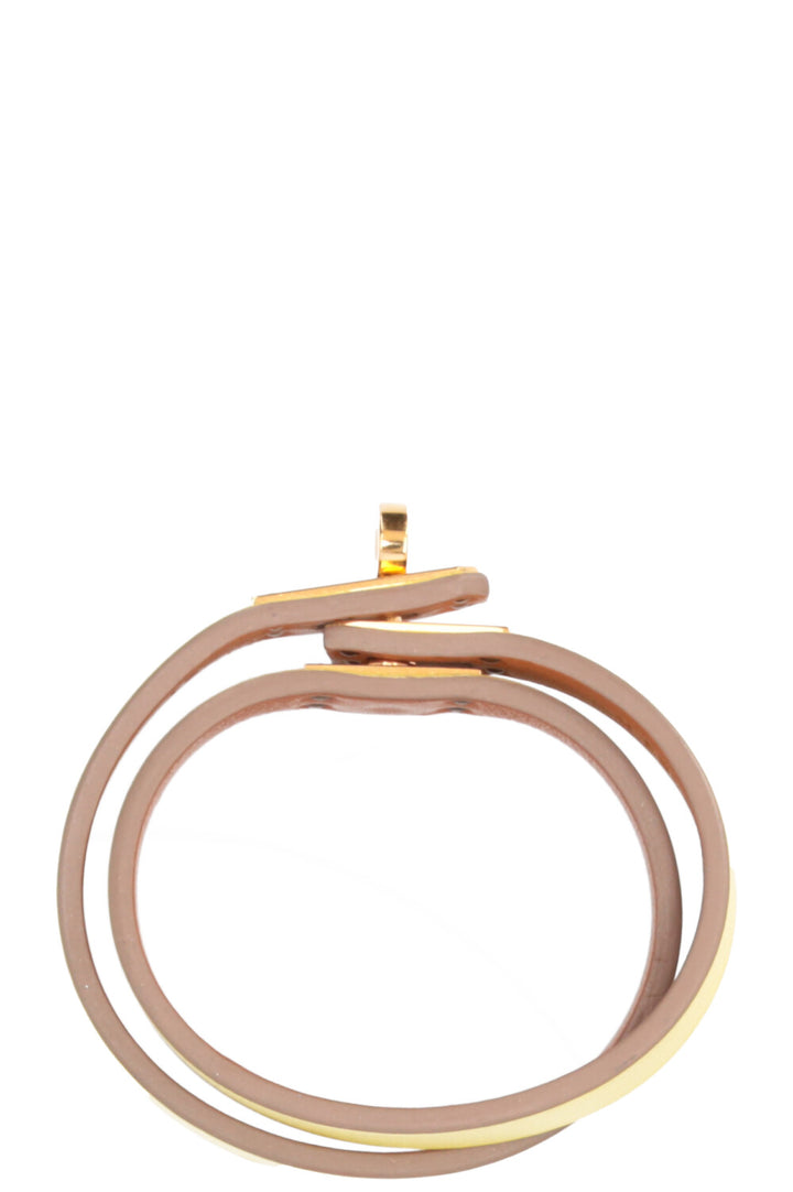 HERMÈS Mini Bracelet Kelly Double Tour Jaune