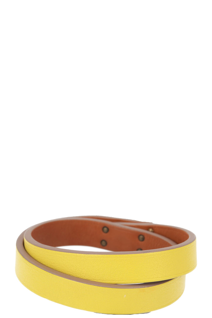 HERMÈS Mini Kelly Bracelet Double Tour Yellow