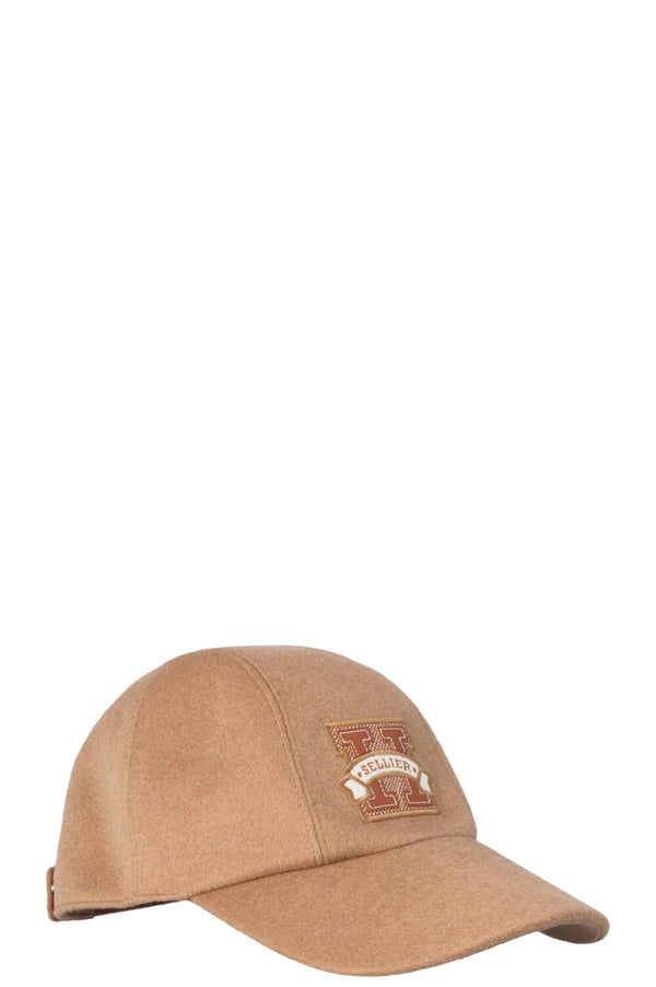 HERMÈS Davis H Sellier Cap Cashmere Beige