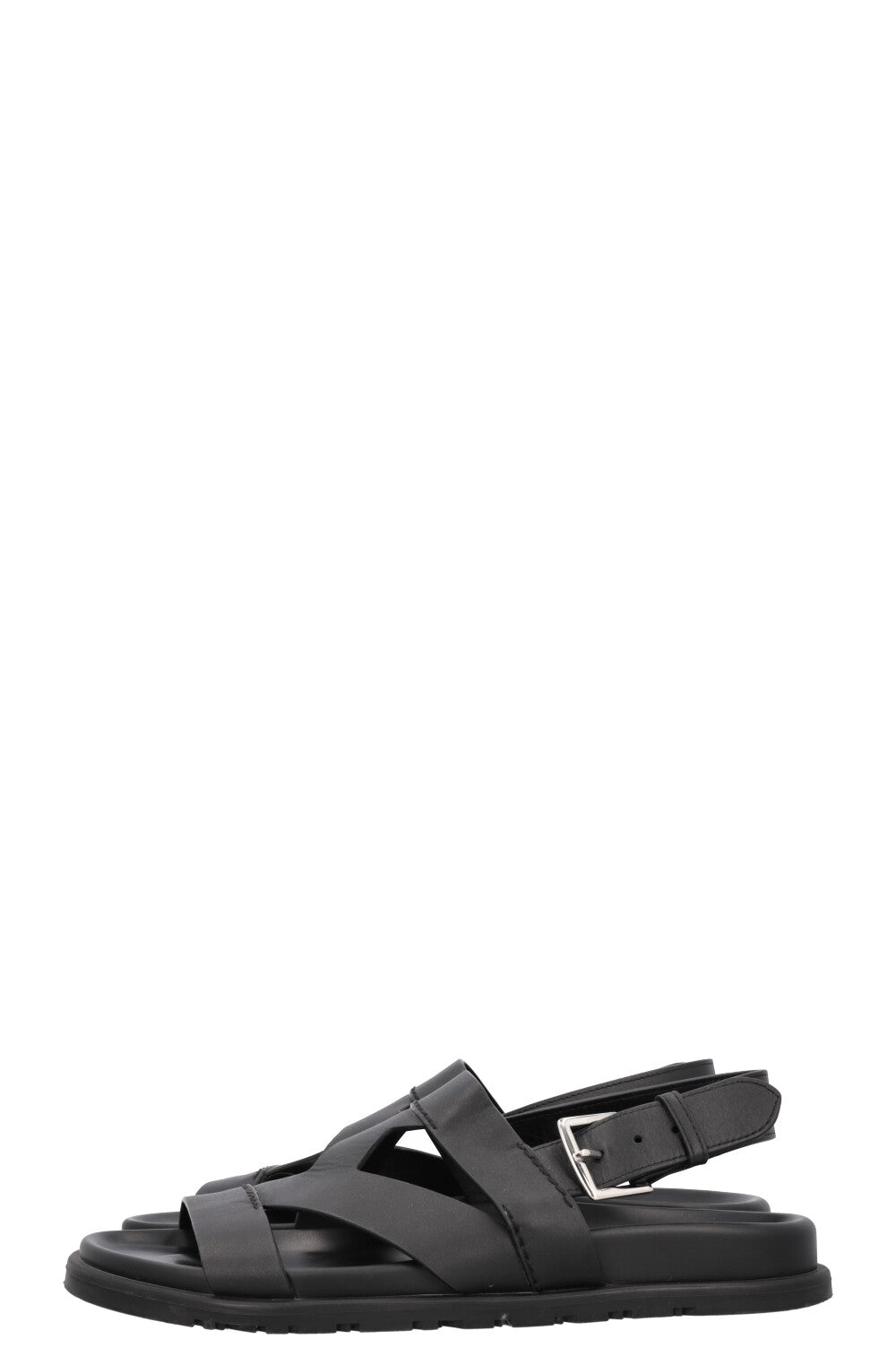 HERMÈS Chronos Sandals Leather Black