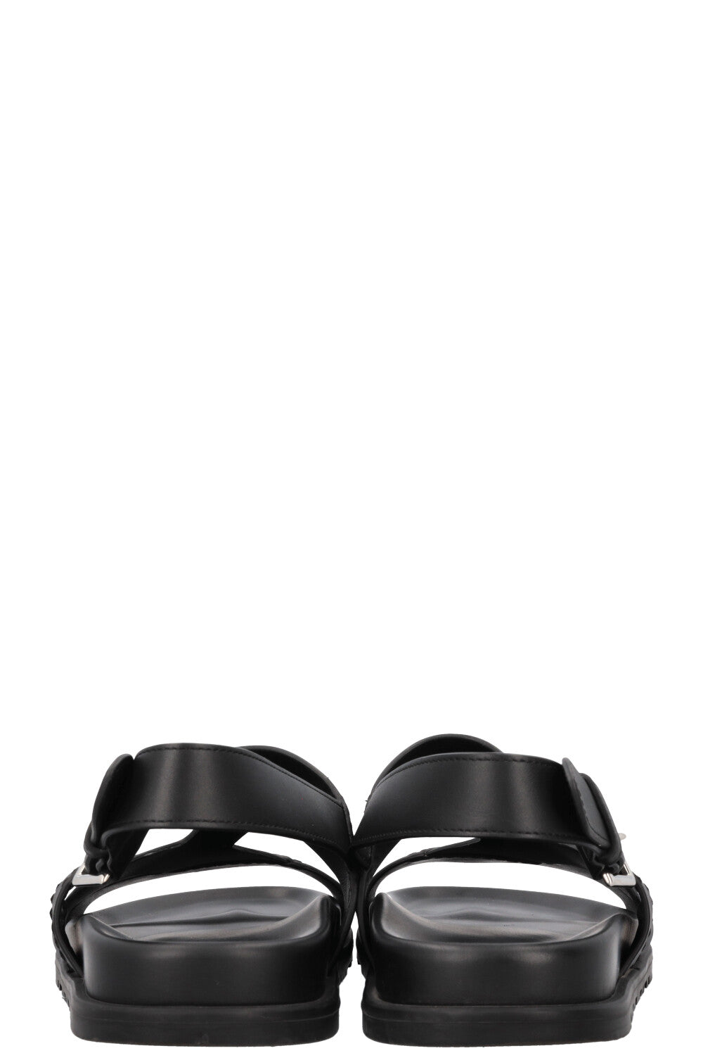 HERMÈS Chronos Sandals Leather Black