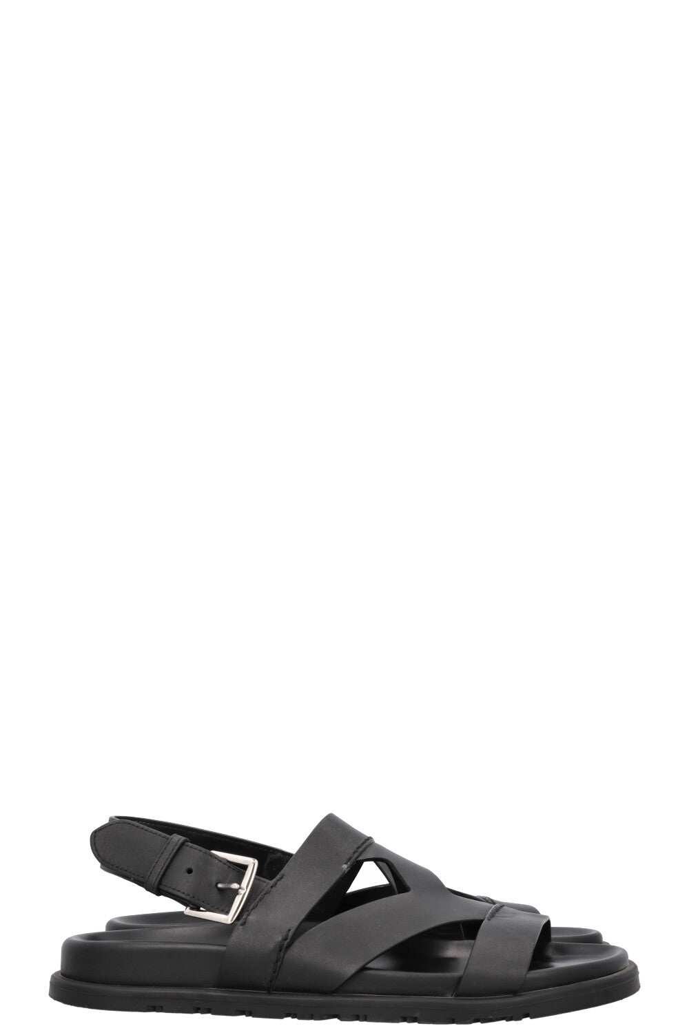 HERMÈS Chronos Sandals Leather Black