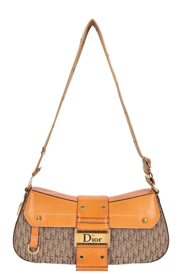 CHRISTIAN DIOR Vintage Street Chic Columbus Bag Brown