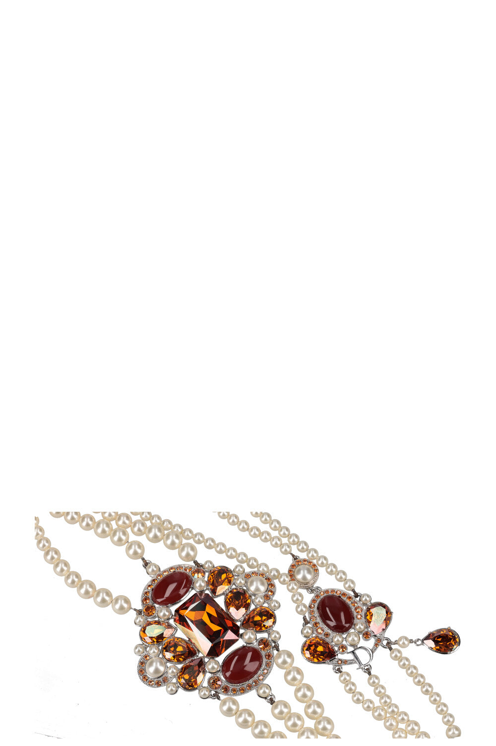 CHRISTIAN DIOR by Galliano Crystal Pearl Necklace