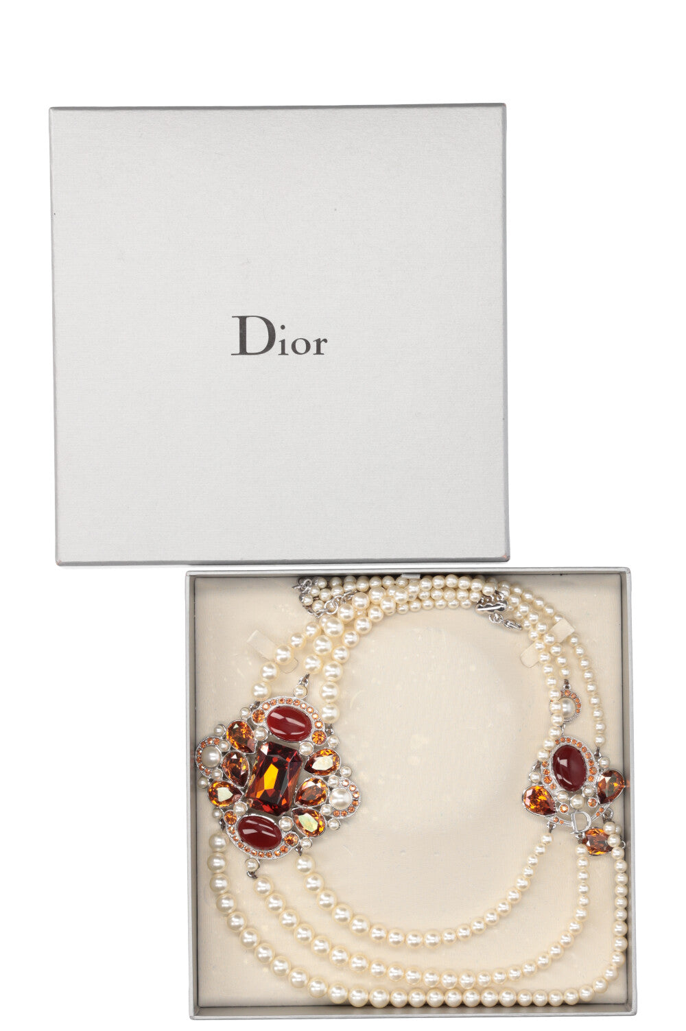 CHRISTIAN DIOR by Galliano Crystal Pearl Necklace