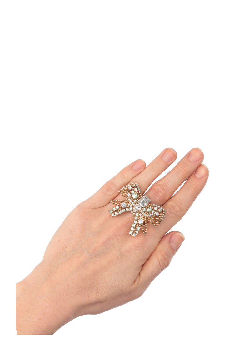 MIU MIU Bow Crystal Ring