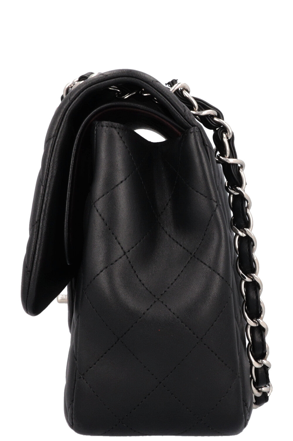 CHANEL Large Double Flap Bag Leather Black