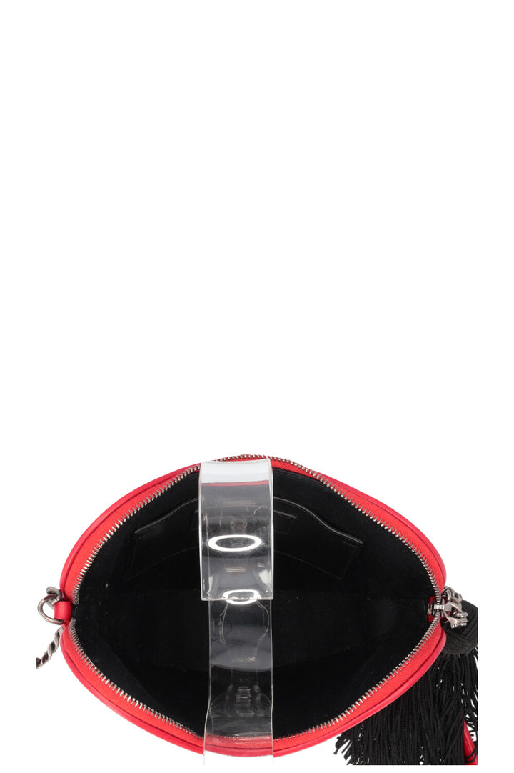 SAINT LAURENT Tassel Heart Bag Red