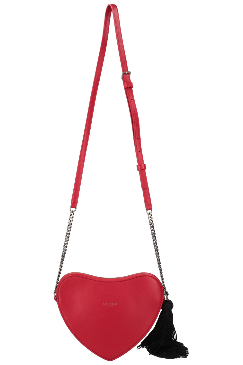 SAINT LAURENT Tassel Heart Bag Red