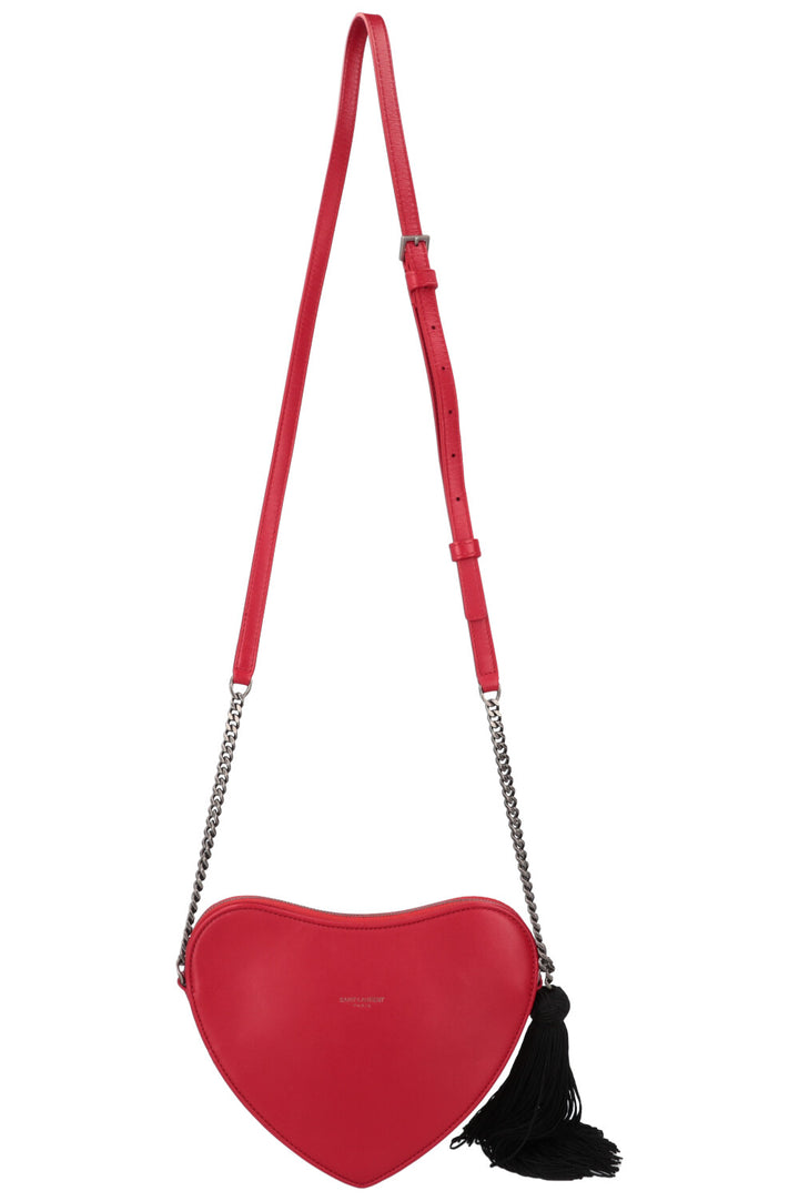 SAINT LAURENT Tassel Heart Bag Red