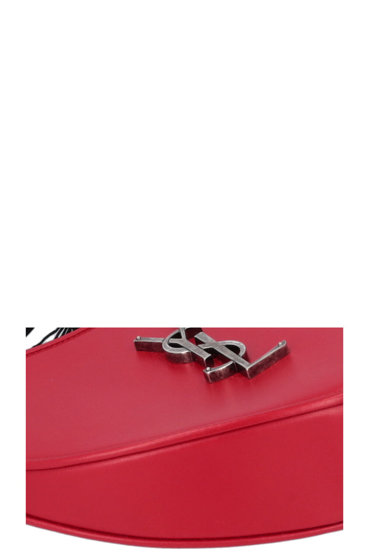 SAINT LAURENT Tassel Heart Bag Red