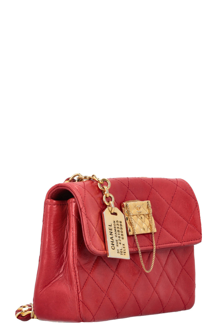 CHANEL Vintage Bag with Handbag Motive Red