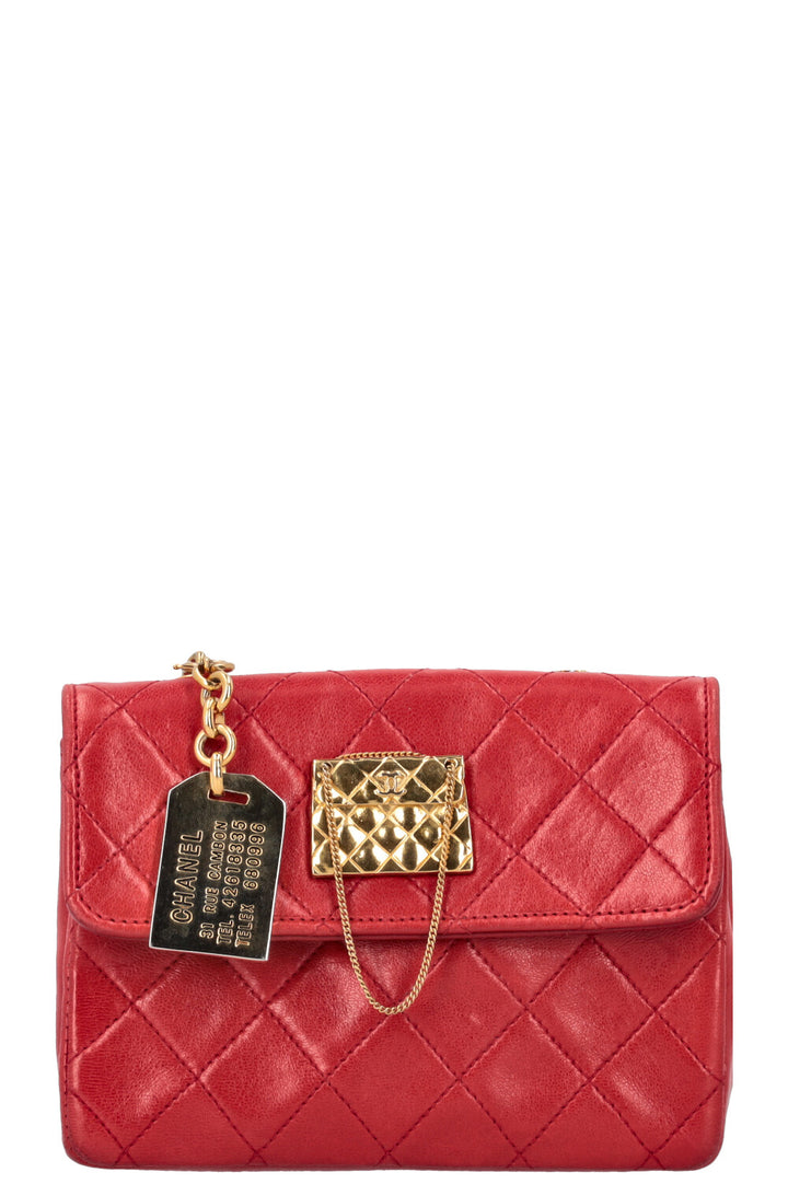 CHANEL Vintage Bag with Handbag Motive Red