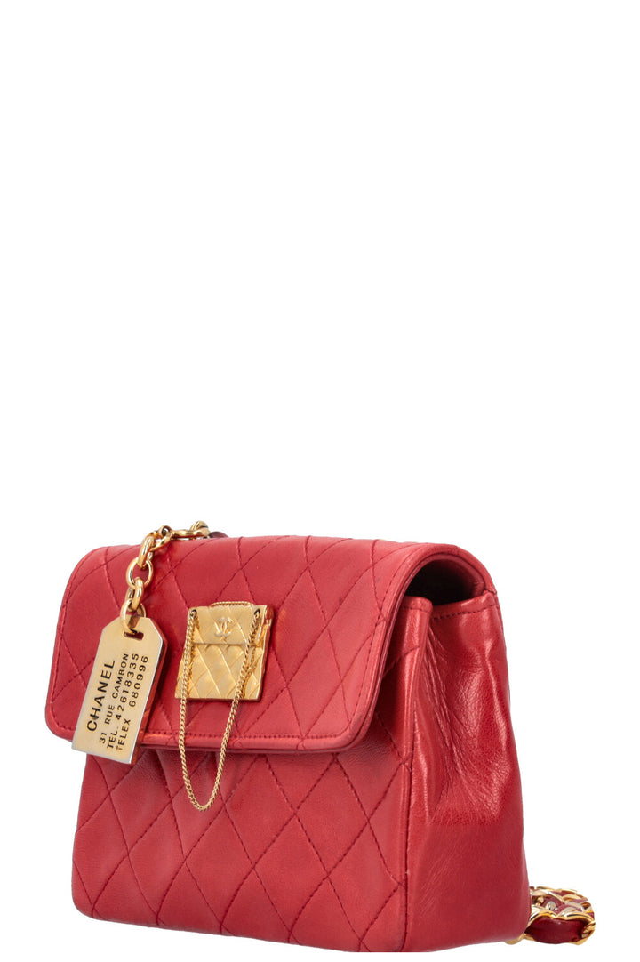 CHANEL Vintage Bag with Handbag Motive Red