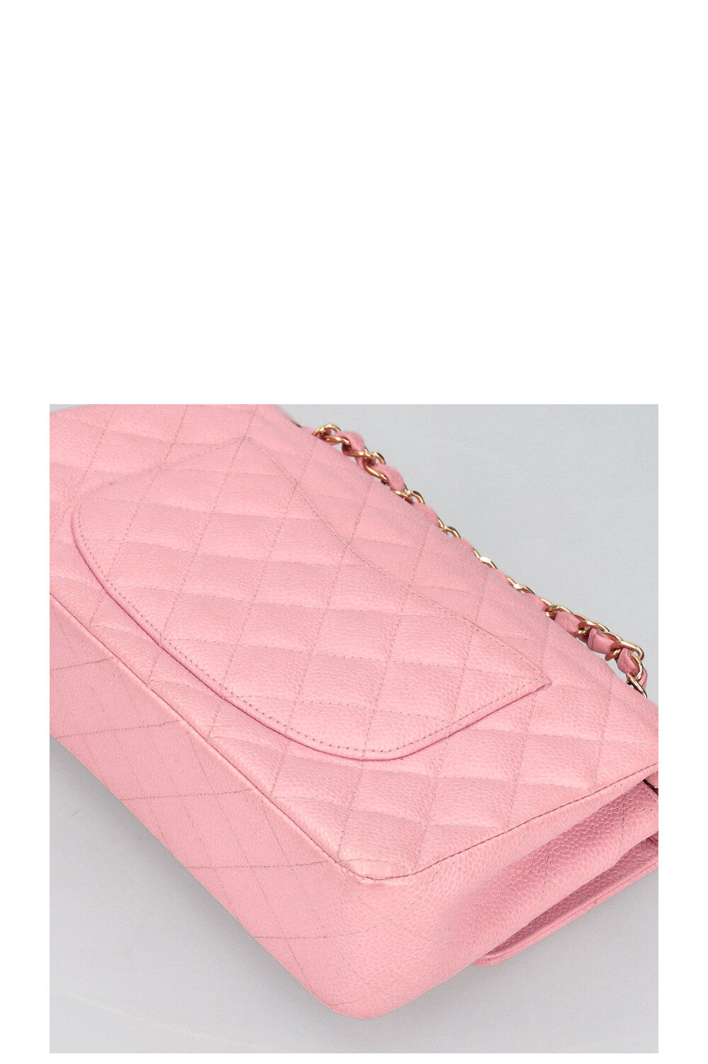 CHANEL Medium Double Flap Bag Caviar Pink