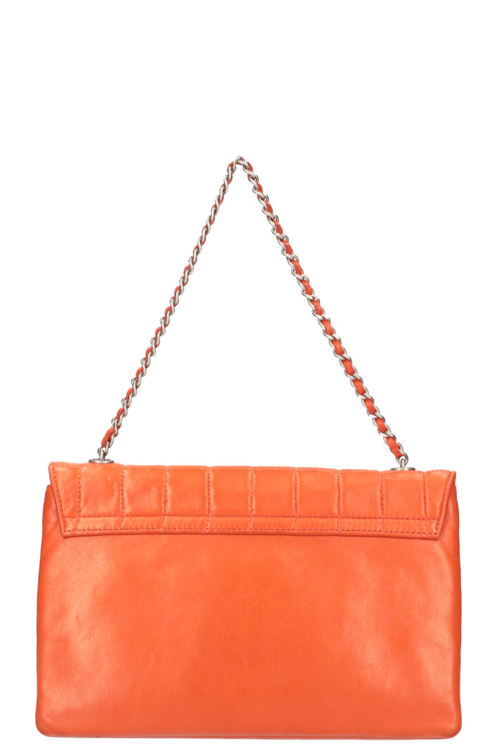 CHANEL Chocolate Bar 2.55 Turnlock Bag Orange