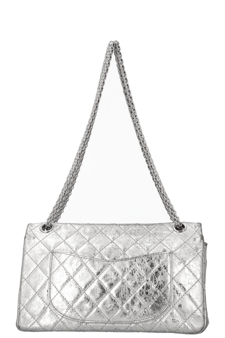 CHANEL 2.55 Double Flap Bag Silver