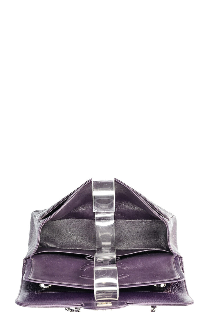 CHANEL Small Double Flap Bag Caviar Purple