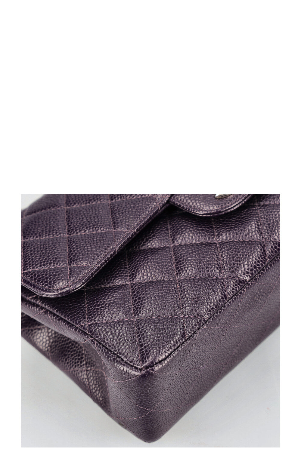 CHANEL Small Double Flap Bag Caviar Purple