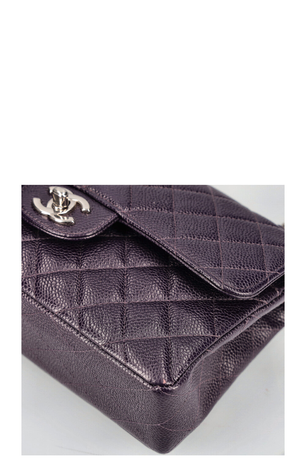 CHANEL Small Double Flap Bag Caviar Purple