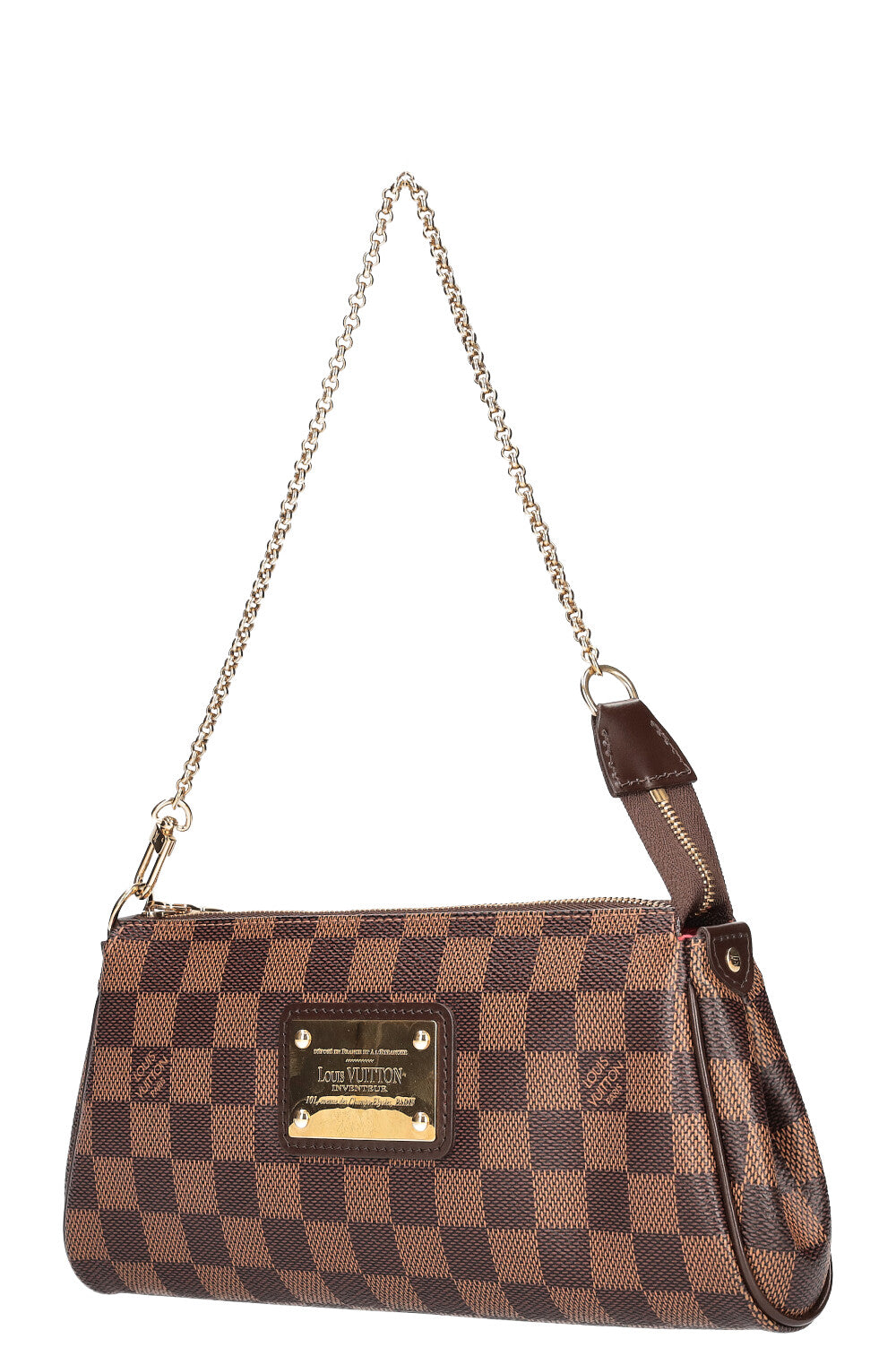 LOUIS VUITTON Eva Pochette Crossbody Bag Damier Ebene