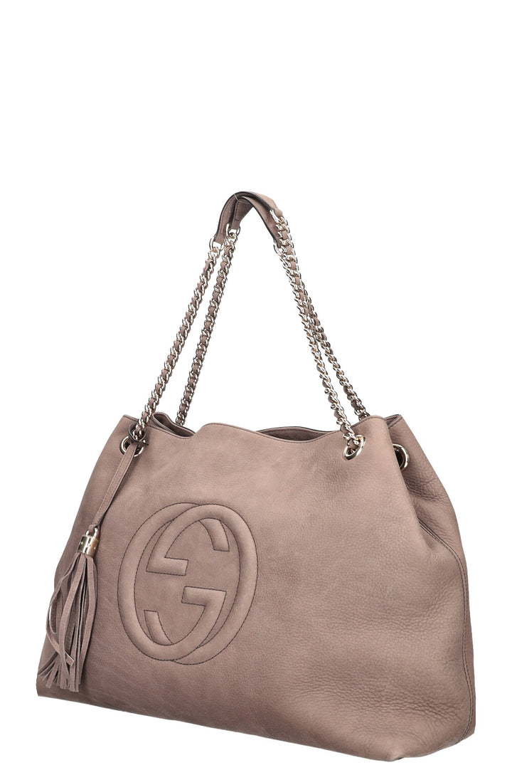 GUCCI Soho Chain Shoulder Bag Etoupe