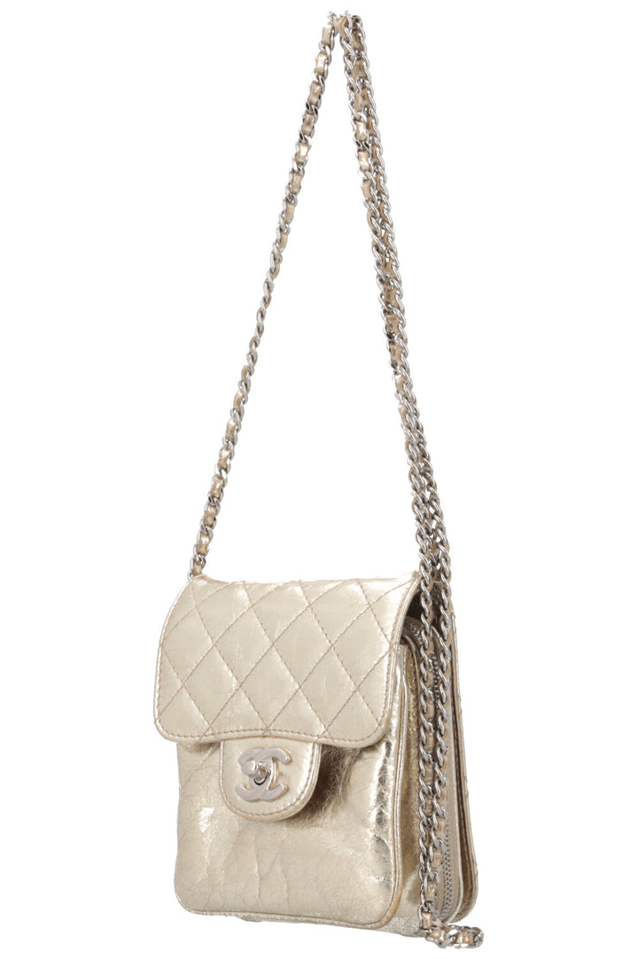 CHANEL Square Crossbody WOC Gold