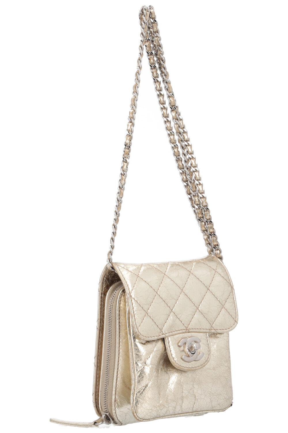 CHANEL Square Crossbody WOC Gold