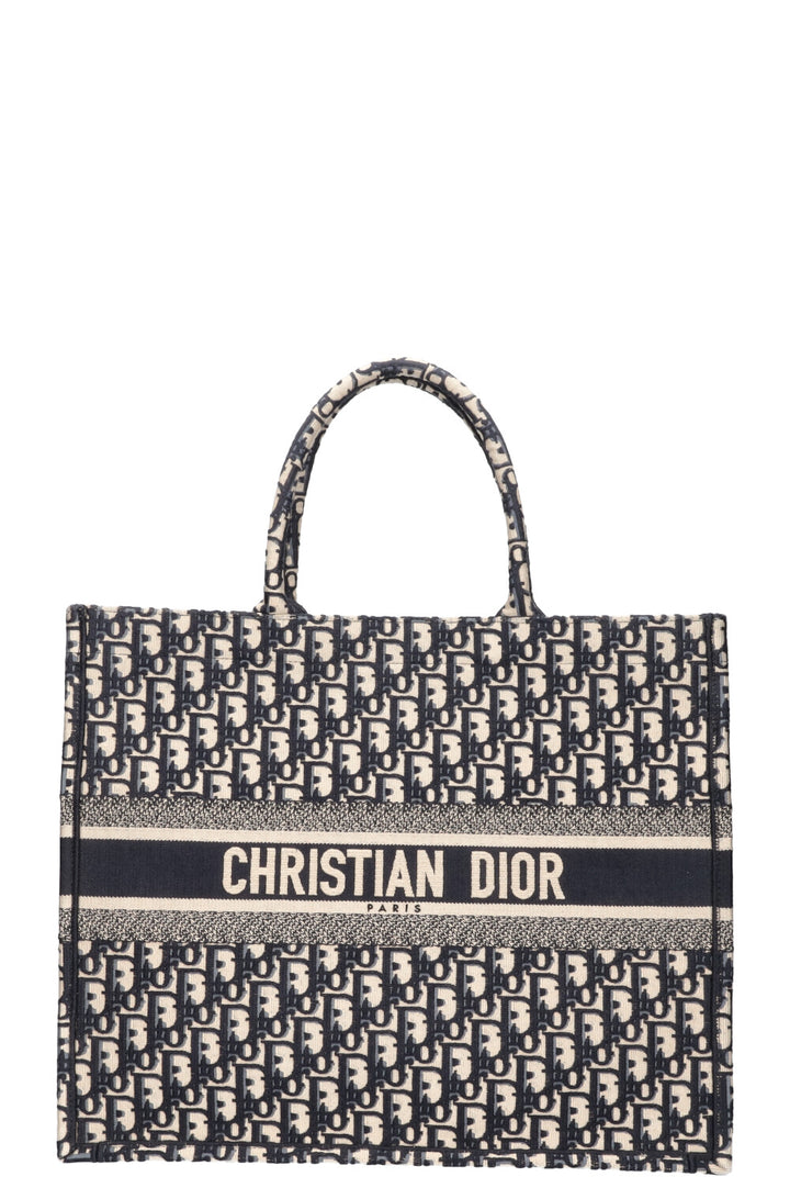 CHRISTIAN DIOR Book Tote Large Oblique Blue